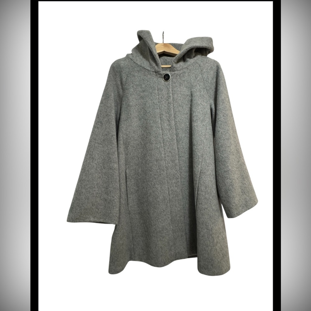 NWOT Chemins Blancs Wool Dress Coat s34
